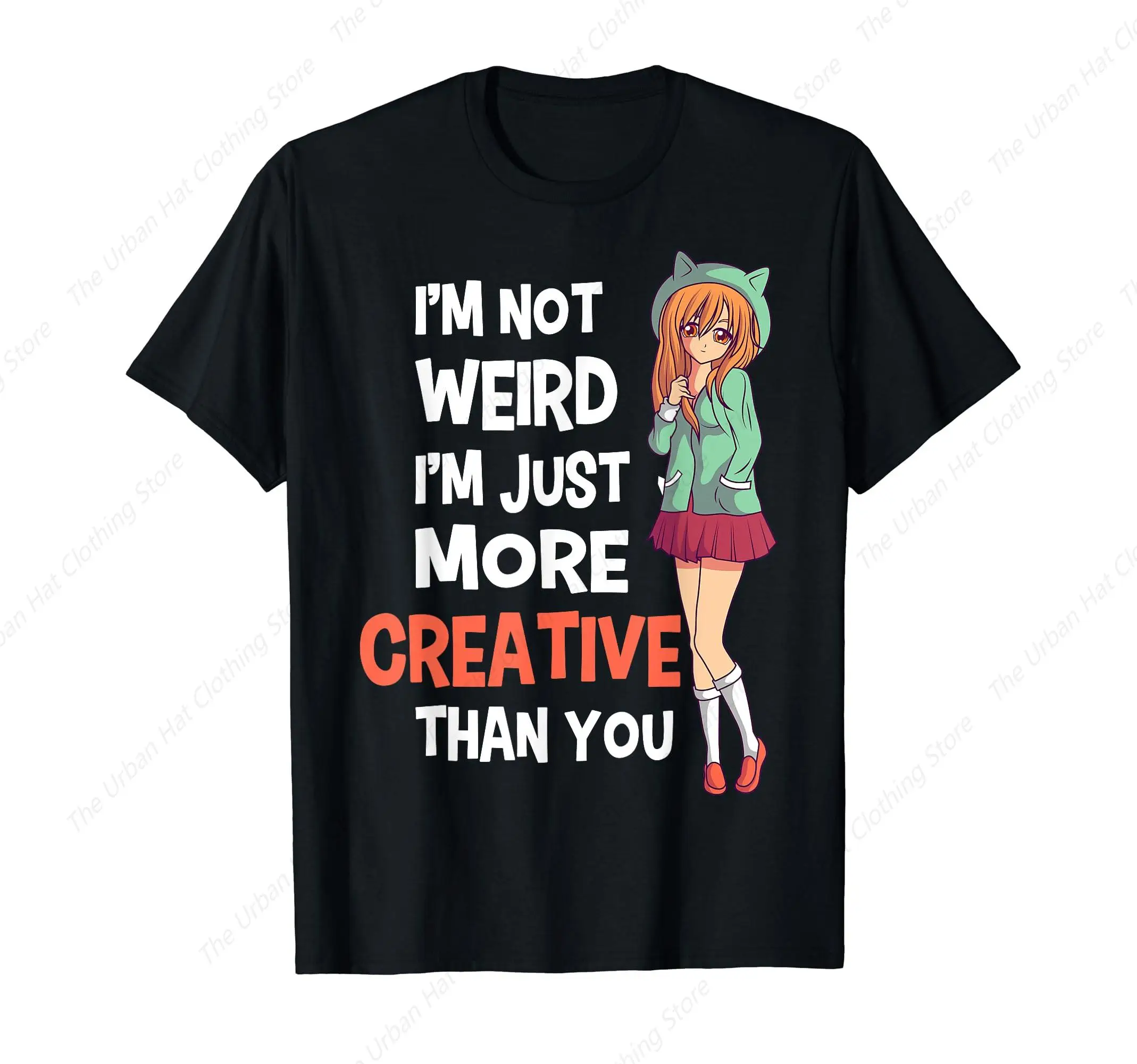Я не странная я просто более творческая чем вы аниме стиль Модная хлопковая