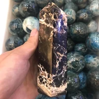 natural black opal crystal tower colored stoneblack crystal furnishings wealth prosperous connections wedding