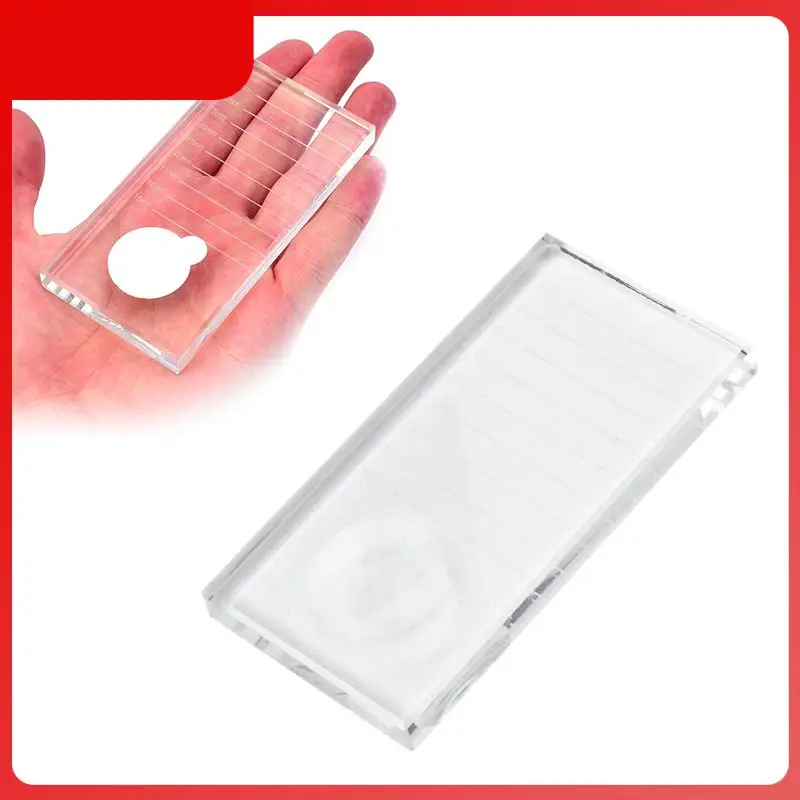 

False Eyelashes Stand Pad Lashes Holder With Tick Mark Fake Lashes Extensions Crystal Glass Adhesive Glue Pallet Beauty Health