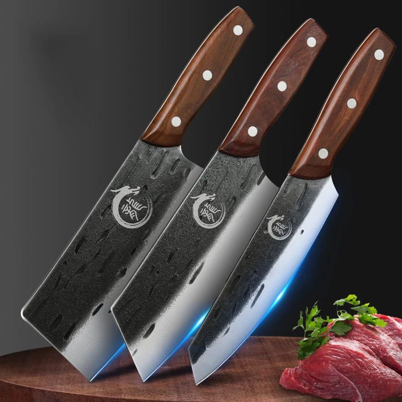 

Бытовые кухонные аксессуары 5cr1 5, кухонный острый мясницкий нож из нержавеющей стали, кованый нож для измельчения костей, инструменты для го...