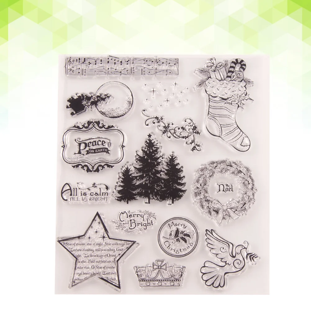 

1 pc Clear Stamp Reusable Delicate Transparent Stamps Scrapbooking Cling Stamp for Diary Making DIY Craft Photo Album