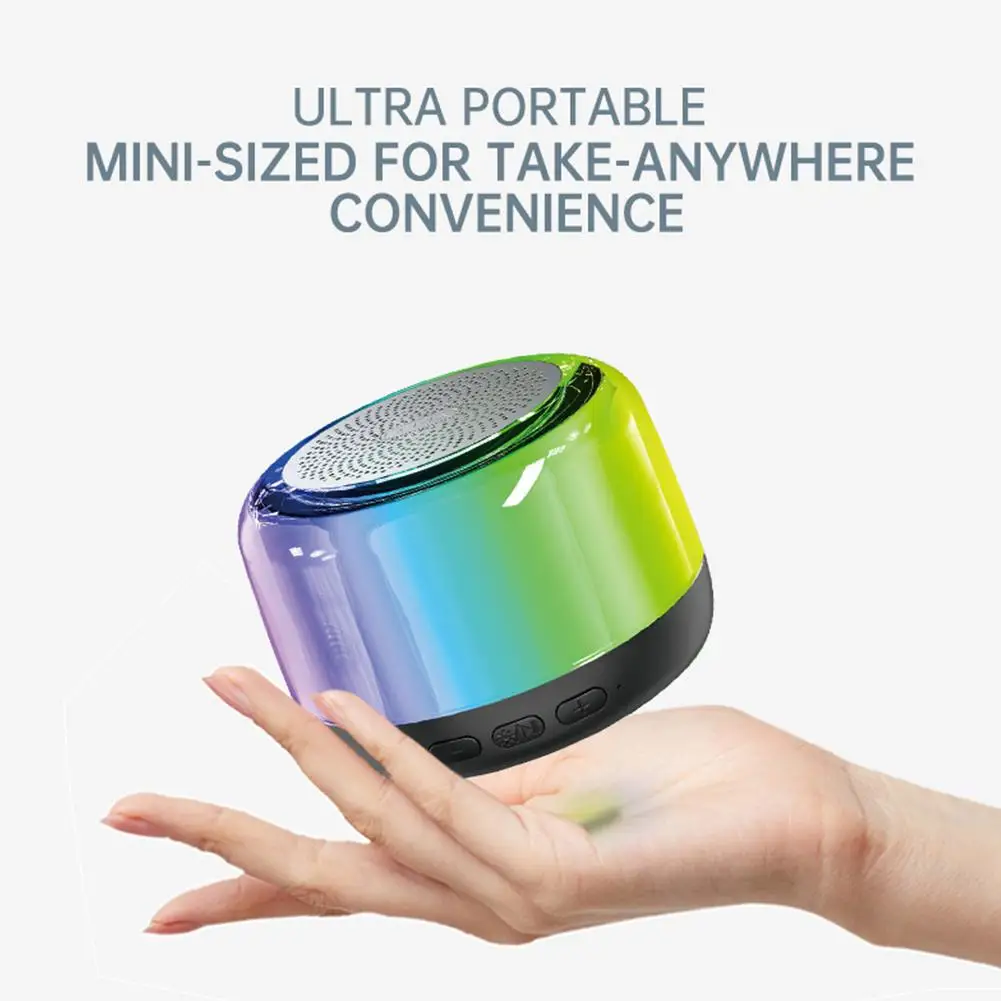 Tws Wireless Bluetooth-compatible Speaker Colorful Rgb Light Audio Portable Player Usb Outdoor Speaker