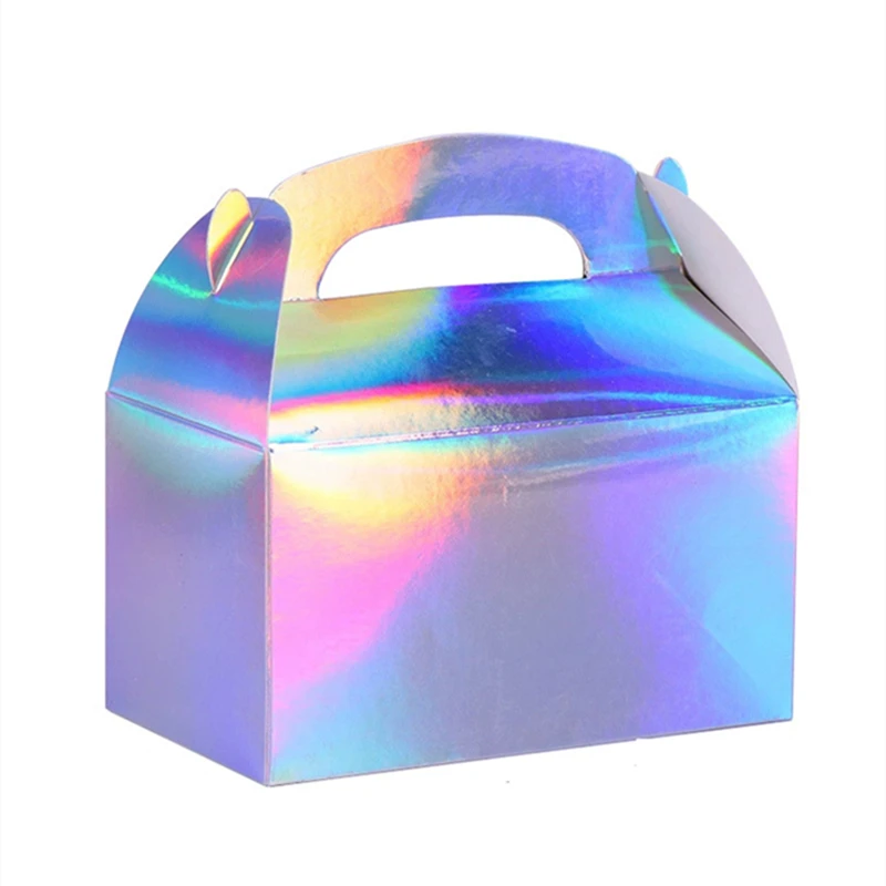 White Carton Portable Gift Box Wedding Birthday Baby Welcome Party Candy Cake Box