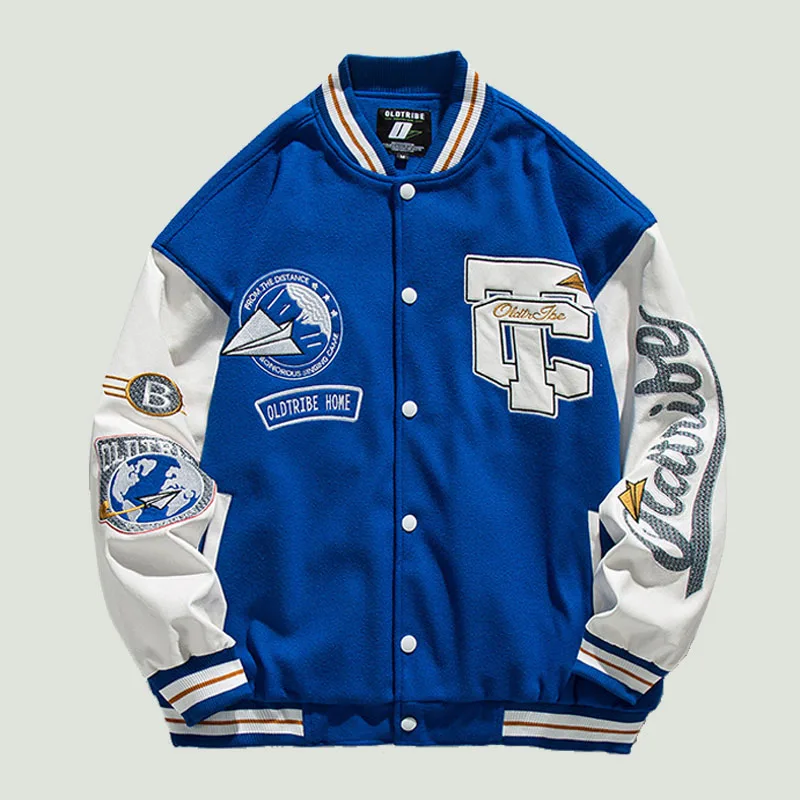

New Spring Autumn Letters Pattern Embroidery Baseball Bomber Jackets Mens Casual Oversize Varsity Unisex Women Coats Streetwear