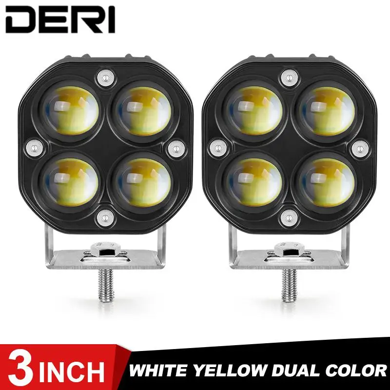 

3-дюймовые фонари для мотоциклов, лампы заднего света, индикаторы точечного луча, двухцветные фонари, 12-24 В постоянного тока для мотоциклов, ...