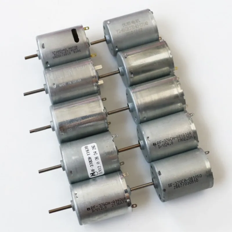 RF-370 мотор воздушного насоса 12V 8000 RPM Высокий крутящий момент турбины вал генератора 2x8 мм