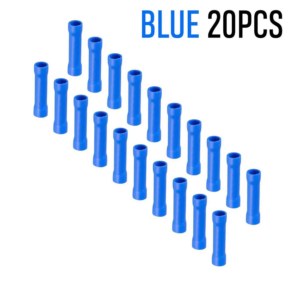 

50pcs Insulated Straight Butt Connectors Electrical Crimp Terminals Wire Cable For Home Appliances Electric Power And Marine