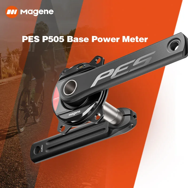 Magene PES P505 Base Power Meter 24mm Steel Spindle 110BCD 4 Bolts Crankset Chainring Compatible with SHIMANO Bottom Bracket