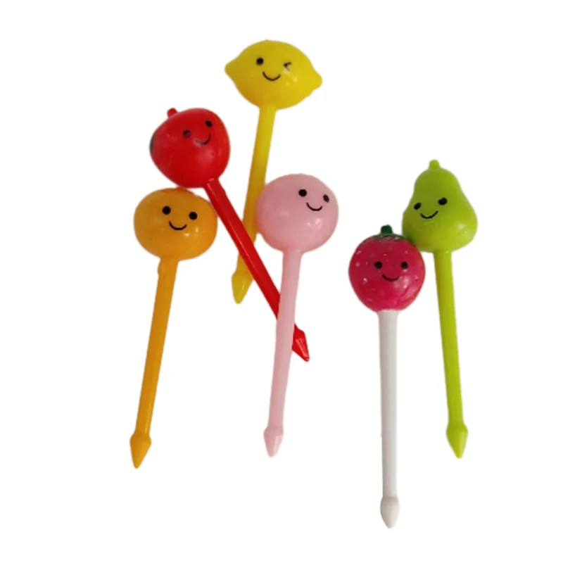 6 шт. детские вилки для фруктов в виде клубники и персика