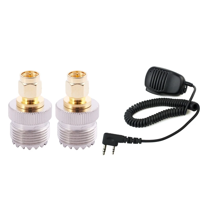 

1X 2-контактный микрофон для динамика PTT для рации BAOFENG Kenwood