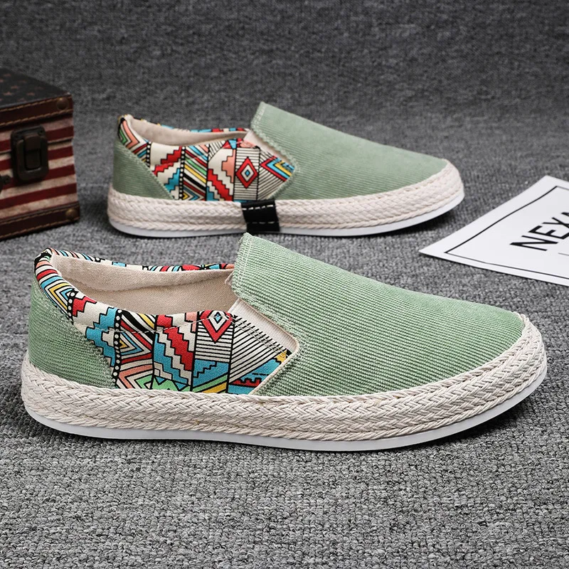 

Canvas Shoes Men Ice Plush Warm Shoe Lazy Shoe Casual Shoes Slip-on Hemp Shoes Espadrilles Men Footwear Flats