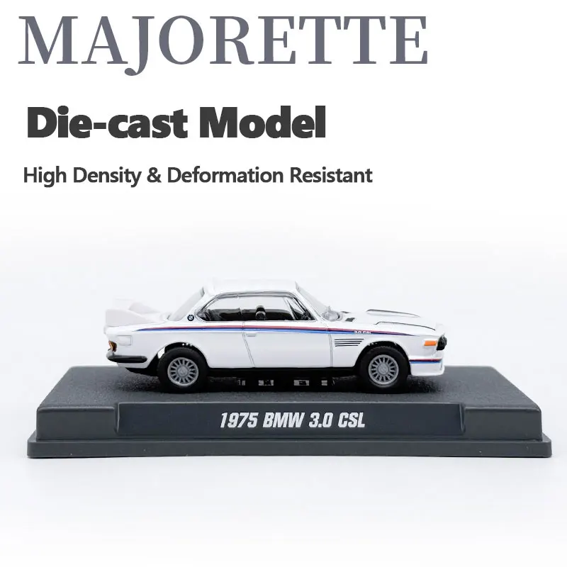 Фото Коллекционные модели автомобилей Majorette Diecast 1:64: BMW 3.0 CSL, Toyota, Bugatti, Porsche 1/64 — высокоточная детализация №3