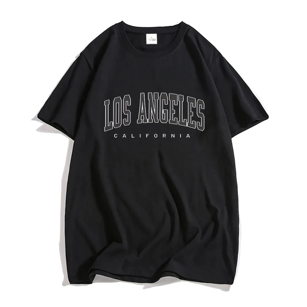 

Los Angeles 91 T Shirts MEN 100% Cotton Harajuku Aesthetic T-shirts Four Seasons Short Sleeve Tee Shirts O-Neck Sense of Design