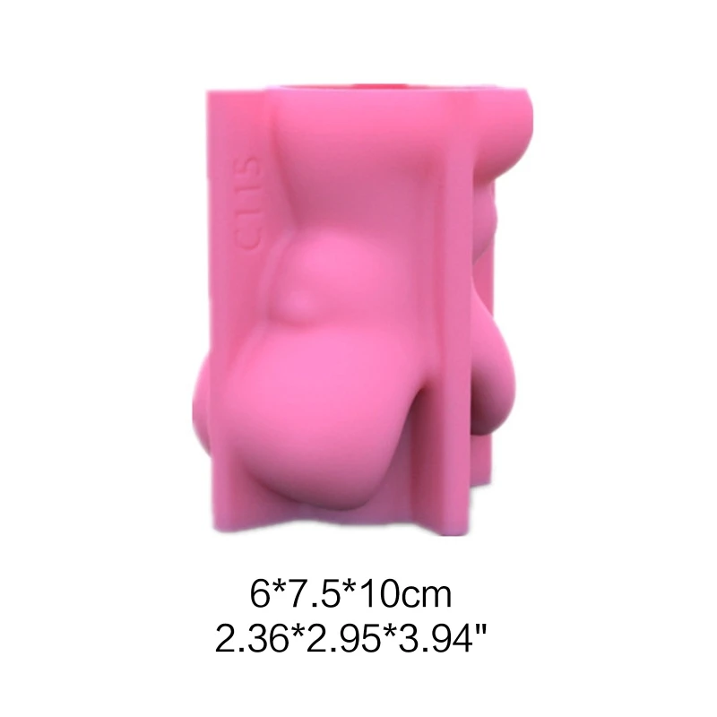 

N58F Hippo Open Mouth Creative Pen Holder Gypsum Silicone Molds Storage Box Mold for Making Succulent Plant Holder Flower Pot