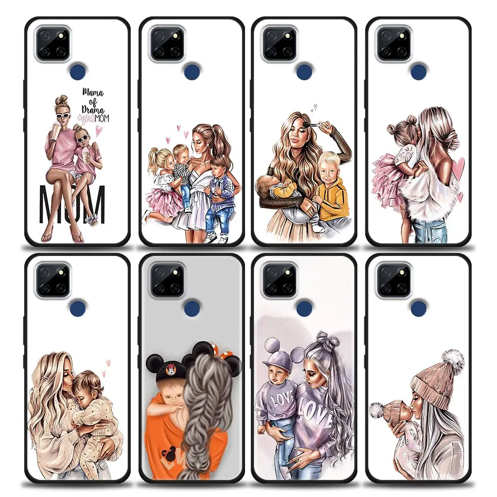 

Cute MaMa Of Girl Boy Mom Baby Comics Case For Oppo Realme C35 C20 C25 C21 C12 C11 C2 A53 A74 A16 A15 A9 A54 A95 A93 A31 A52 A5s