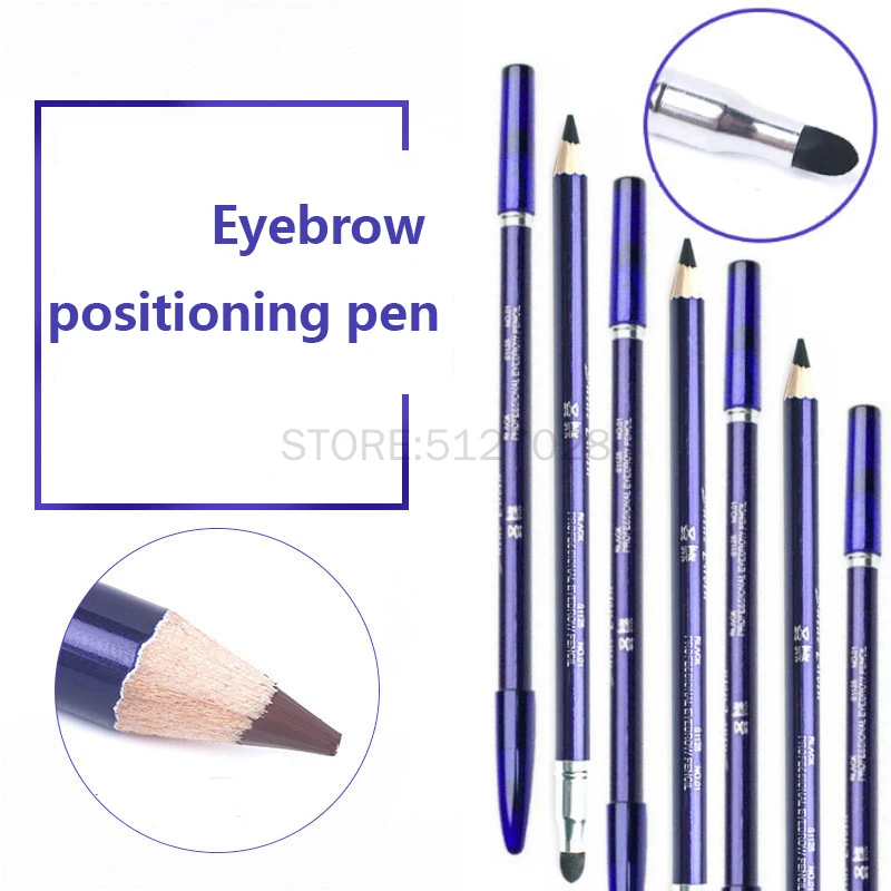 12pcs Waterproof Microblade Permanent Makeup Tattoo Eyebrow Pencil Dual End Positioning Pen with Eraser