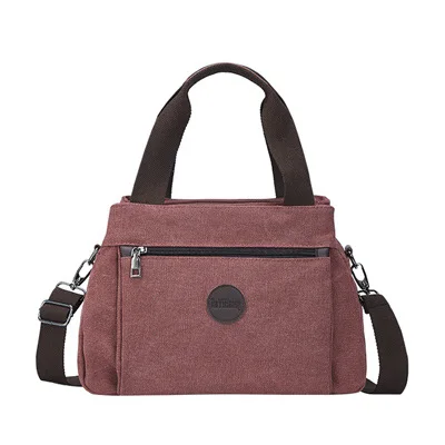 Retro Casual Women's Bag Canvas Women's Handheld One Shoulder Crossbody Bag Women's Large Capacity Multi Compartment Canvas Bag