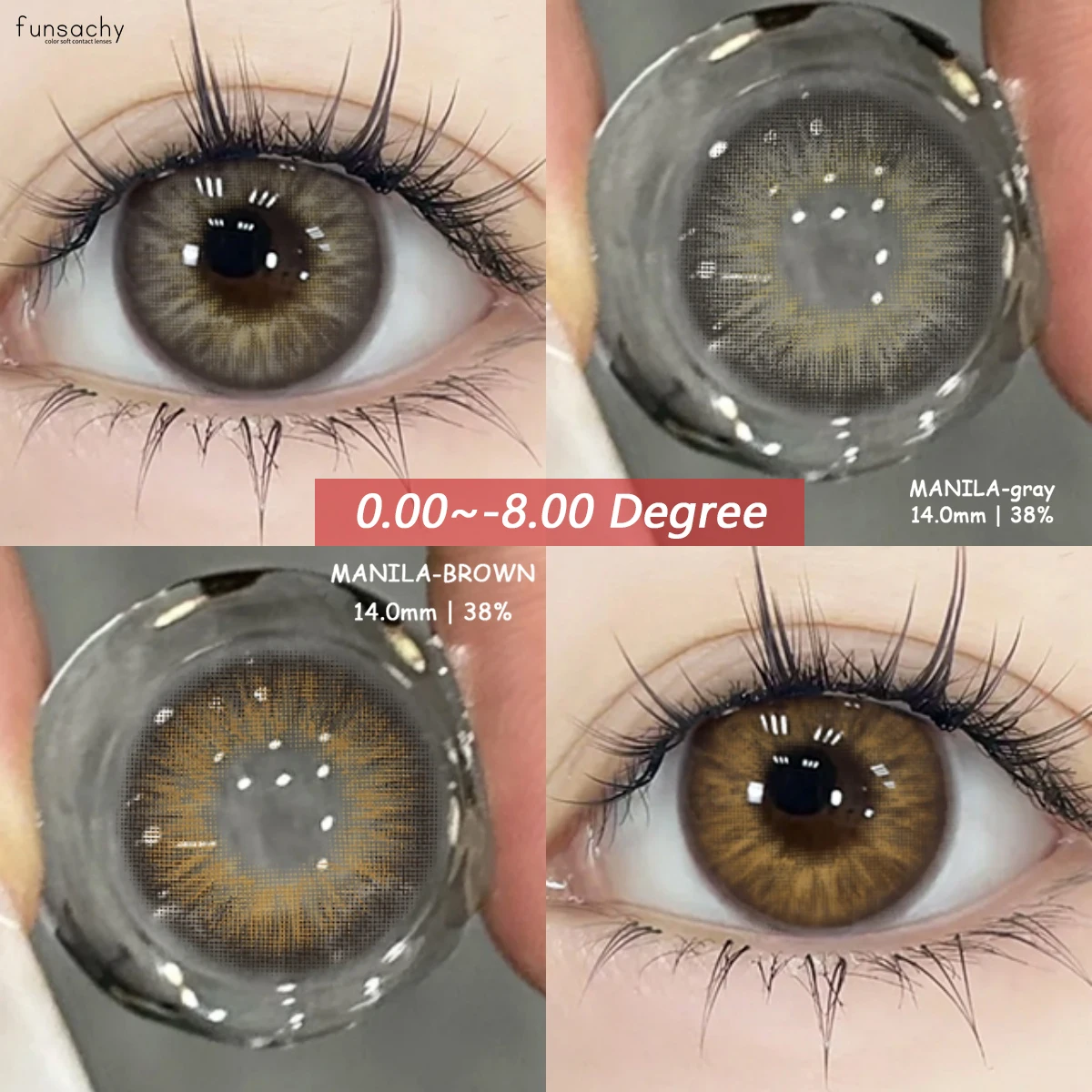 FUNSACHY 1 пара корейских линз для глаз LUCIFER модные цветные контактные линзы с синими