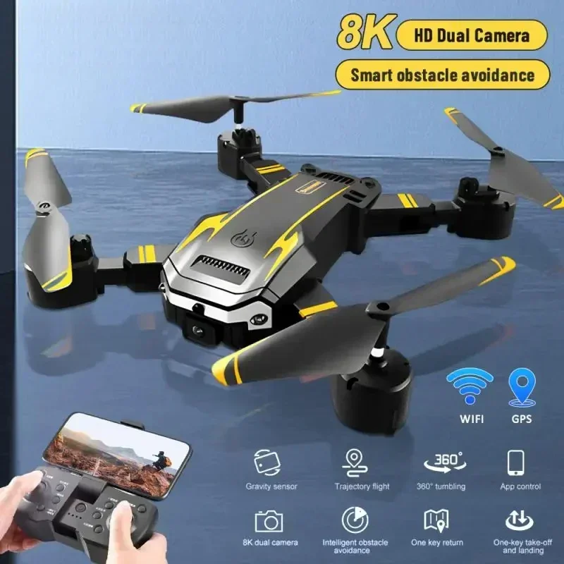 

HJ Folding Four-Sided Quadcopter G6 Pro 5G GPS 360 °Intelligent Obstacle Avoidance With 8K HD Camera UAV Wifi FPV DroneToy
