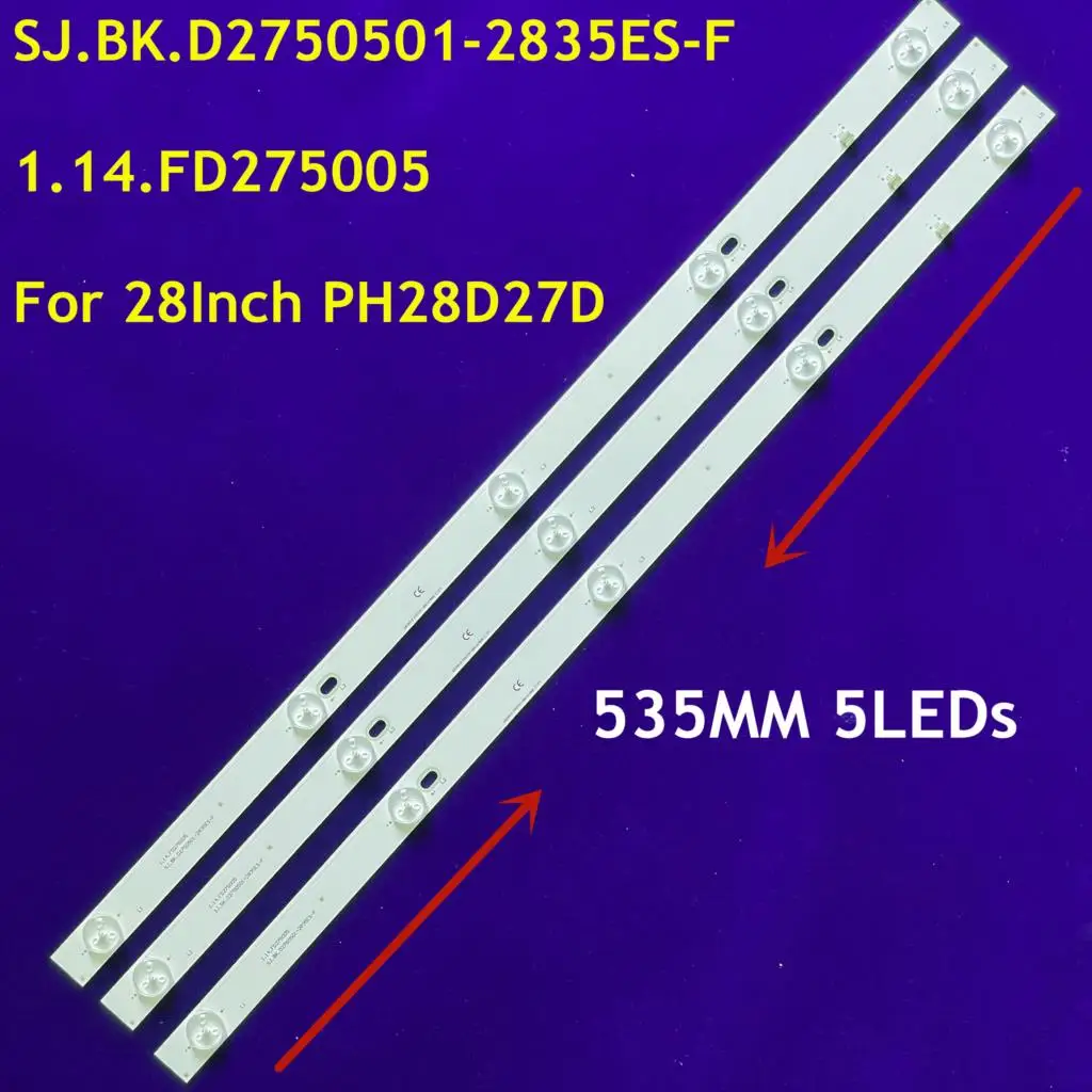 

Светодиодная лента для подсветки Philco Ph28d27d Juc7.820.00153326 1,14. FD275005, 6 в или 3 В, 60 шт., 28 дюймов