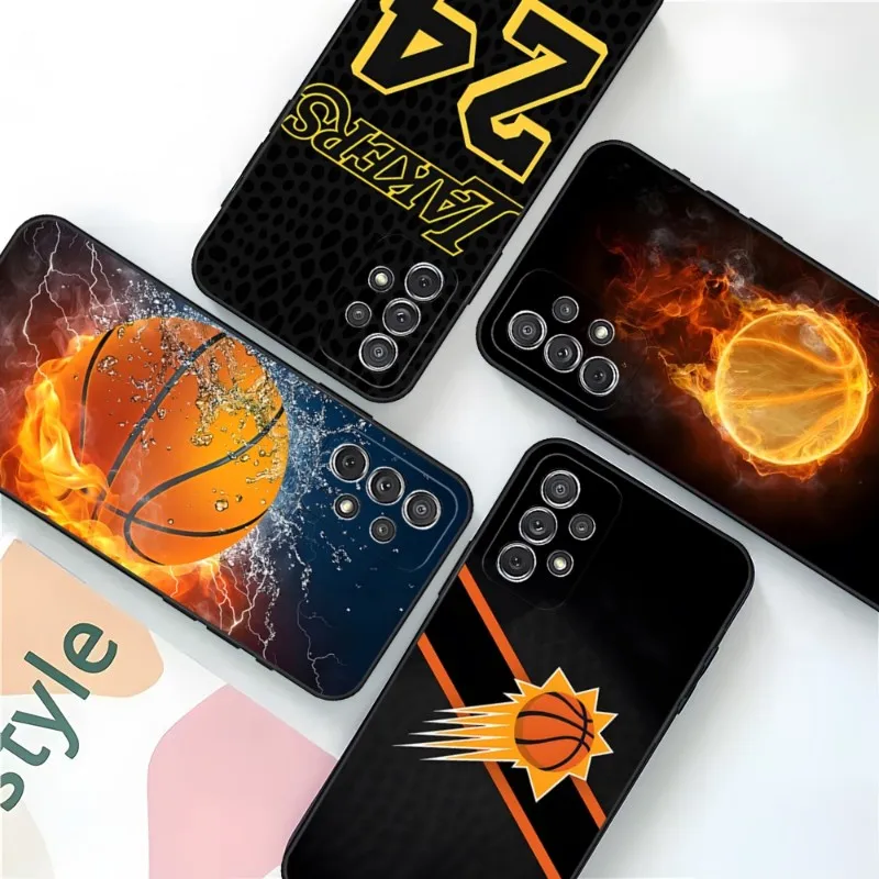 

Basketball Basket Number Phone Case For Samsung Note Galaxy 8 9 10 20 Plus Pro Ultra M31 M40 M20 M10 J7 J6 Prime Back Cover