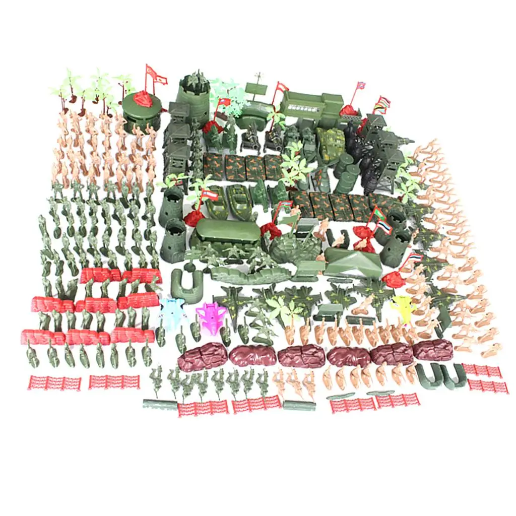 

Set of 325pcs 5cm Men Soldiers & Vehicles Accessories Playset Kits