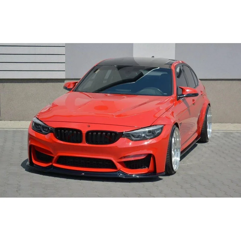 Фото Спойлер-накладка на передний бампер из карбона в стиле VOR для BMW M3 F80, F82, F83, M4 (14-20) №4
