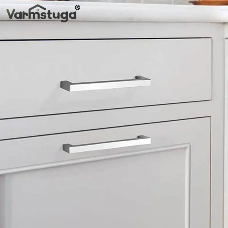 Черная мебельная ручка из алюминиевого сплава матовое серебро ручки для