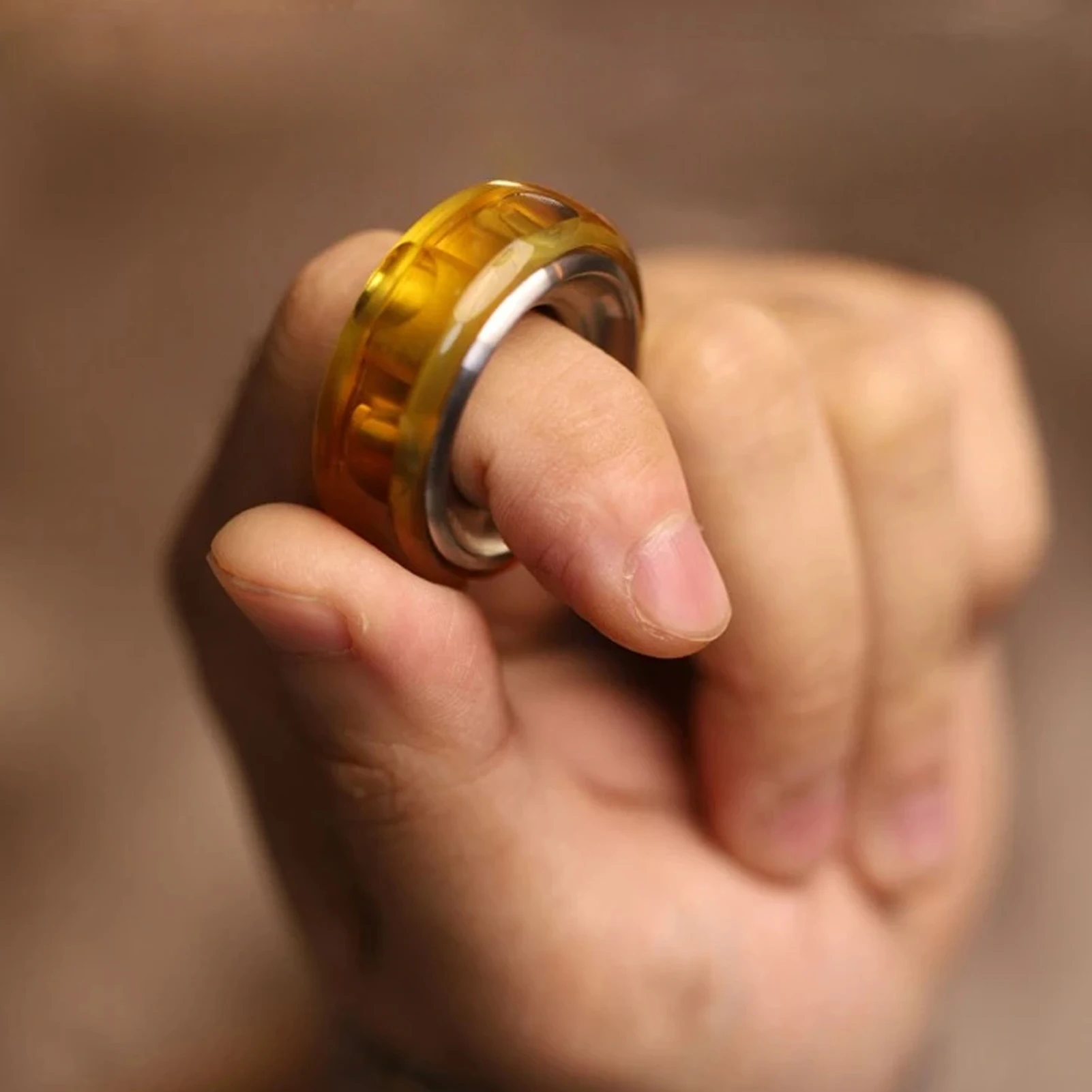 Кольцо с сыром металлический слайдер тактильный режим релаксация EDC