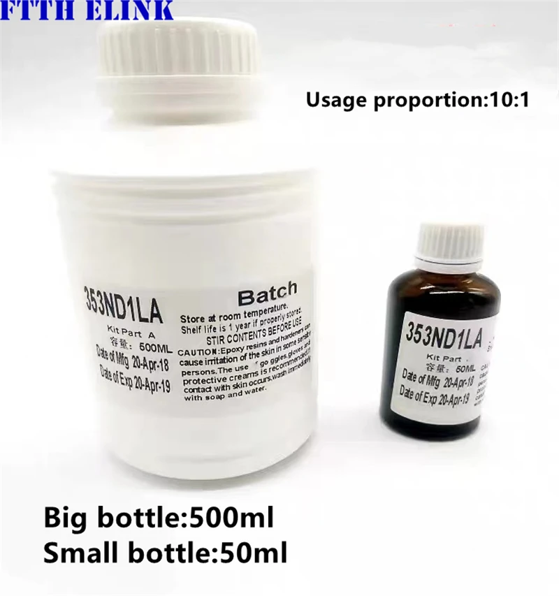 353ND epoxy glue resin AB two-component glue for optical fiber jumper bonding curing fast connection Chinese made