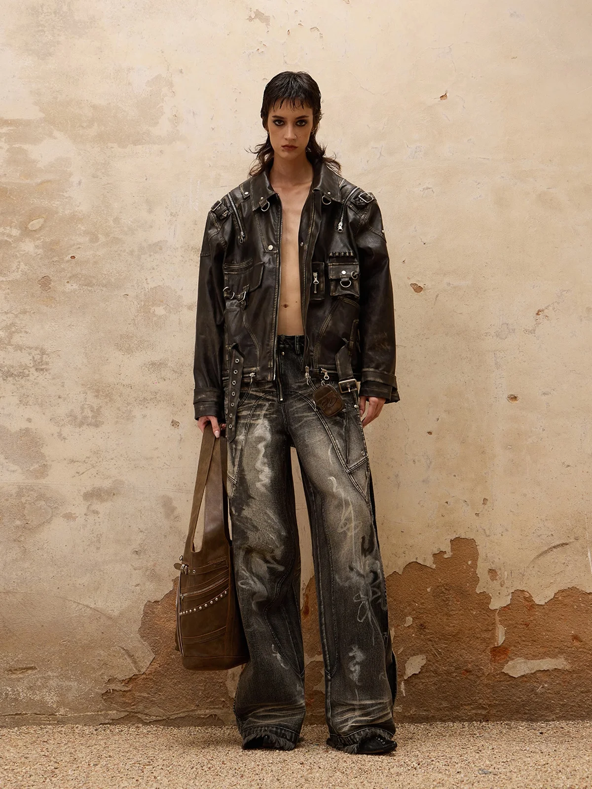 Джинсы Y2k женские в стиле панк уличная одежда хип-хоп винтажные свободные брюки