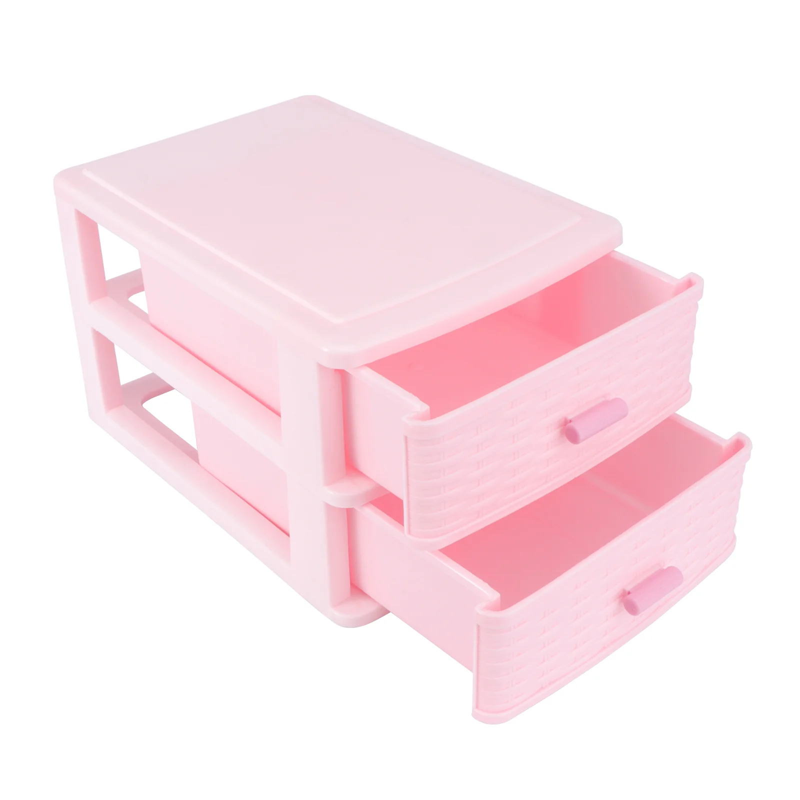 Jewelry Storage Cabinet Childrens Jewellery Box 2-Drawer Desktop Makeup Organizer Mini