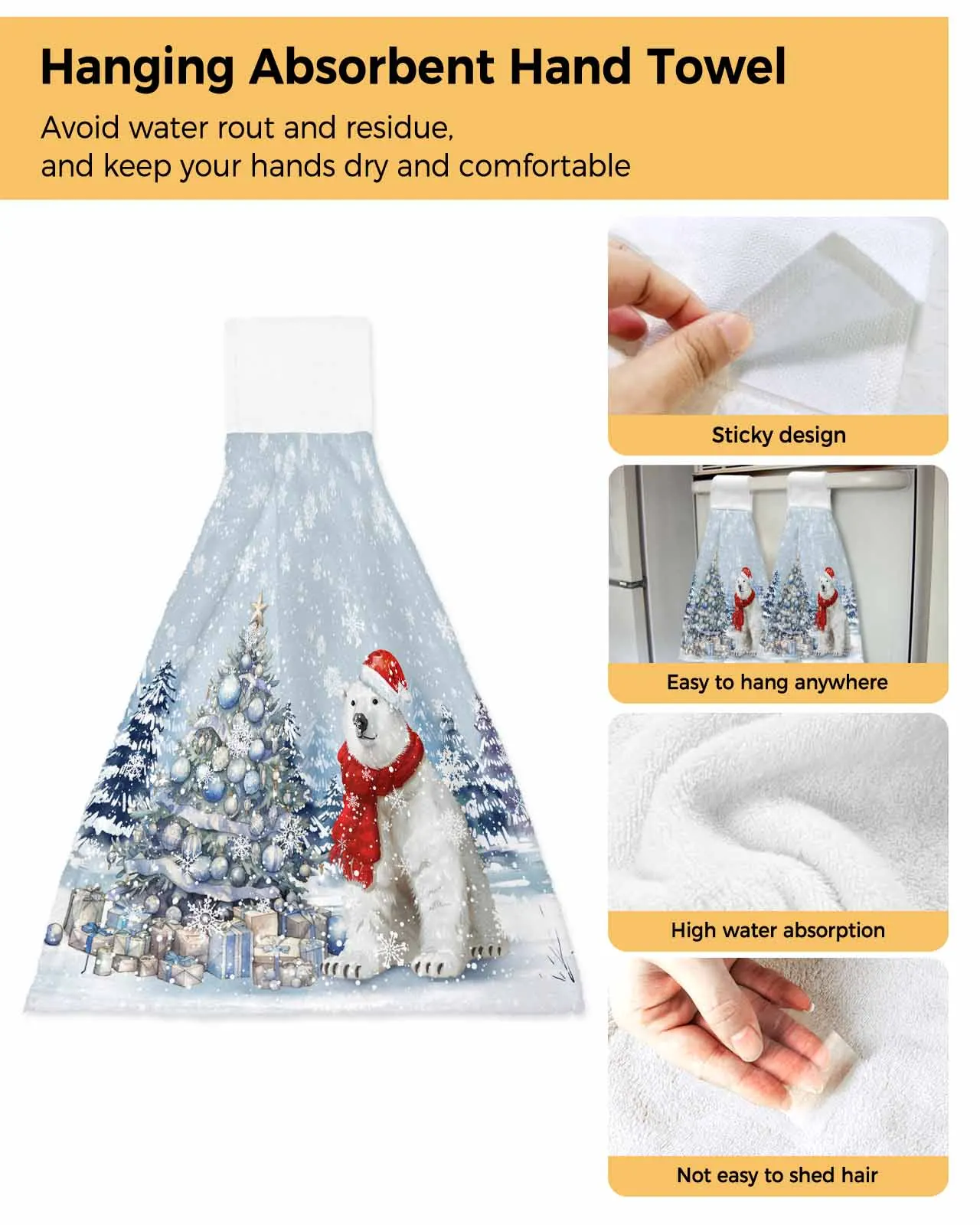 Рождественские снежинки Ретро Полотенце Коала Товары для ванной комнаты Мягкое