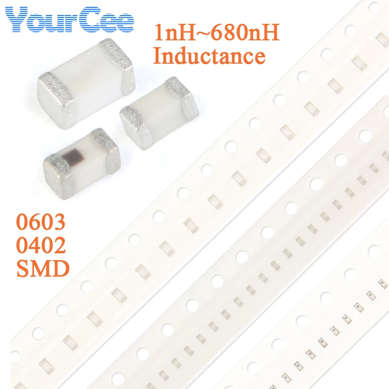 

100 шт. Высокочастотные индукторы SMD Your Cee 1nH~680nH