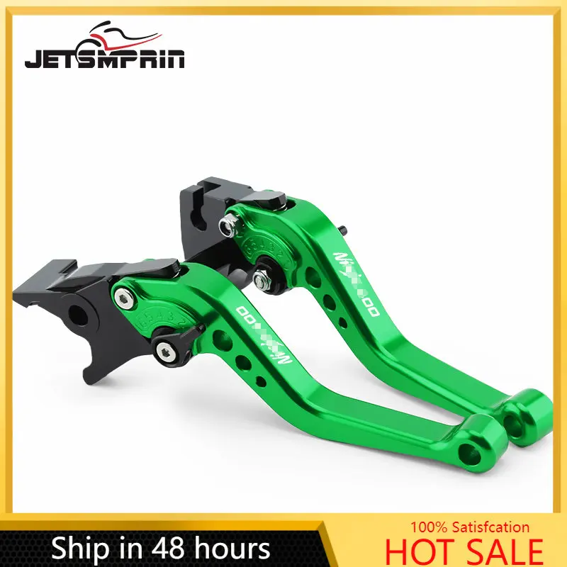 

For Kawasaki Ninja 400 2020 2021 2022 Green Short Brake Clutch Levers Handle CNC High Quality Motorcycle Accessories With Logo