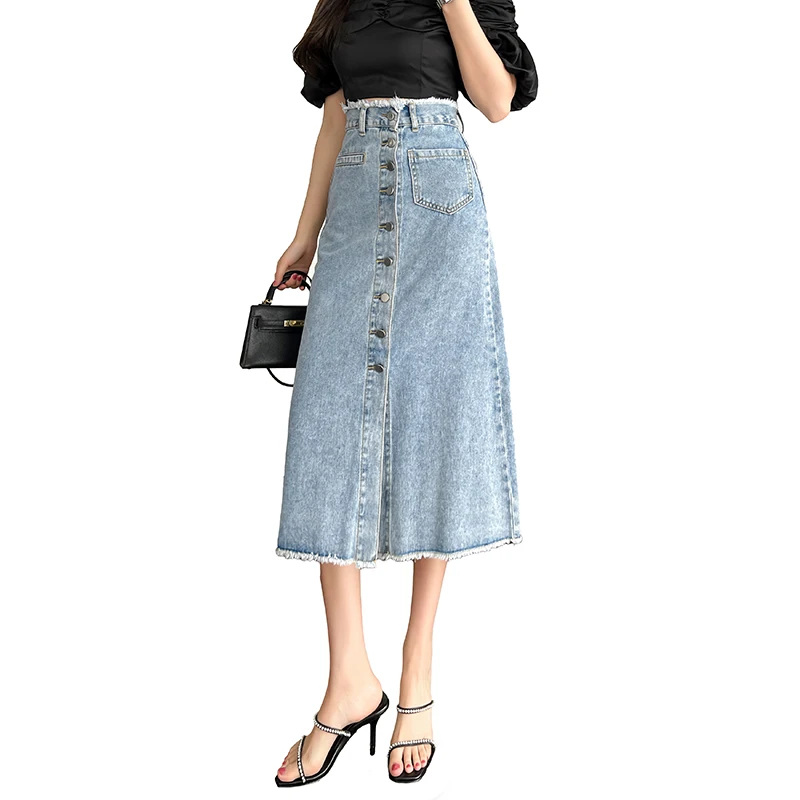 

2023 spring summer autumn new fashion casual sexy women Skirt woman female OL long skirt denim skirt BPy9207