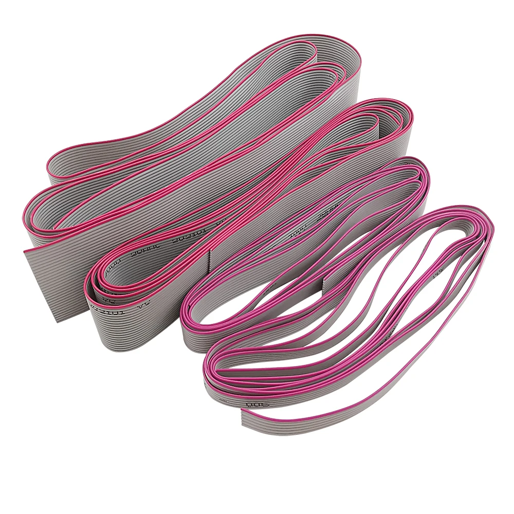 

Плоский кабель 1 метр 1,27 мм, Серый Ленточный Кабель 6P/8/10/12/14/16/20/26/30/34/40/50/60Pin, провода 28AWG для железа 2,54 мм разъем