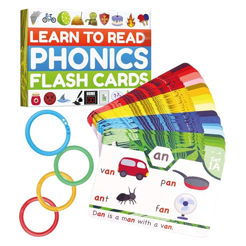 Phonics Sight Words Flash Cards Learn To Read CVC Blends Digraphs Long Vowel Sounds Games For First Second Grade