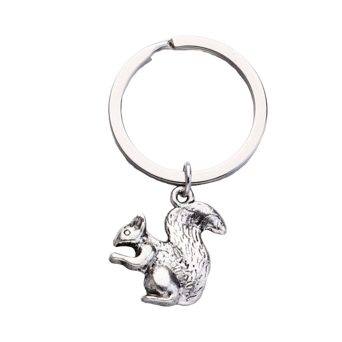 

Key Ring Squirrel Lover Chain Keychain Jewelry Squirrels Gifts Ornament Christmas Silver Giftkeychains Tag Hotel Hook Pendant