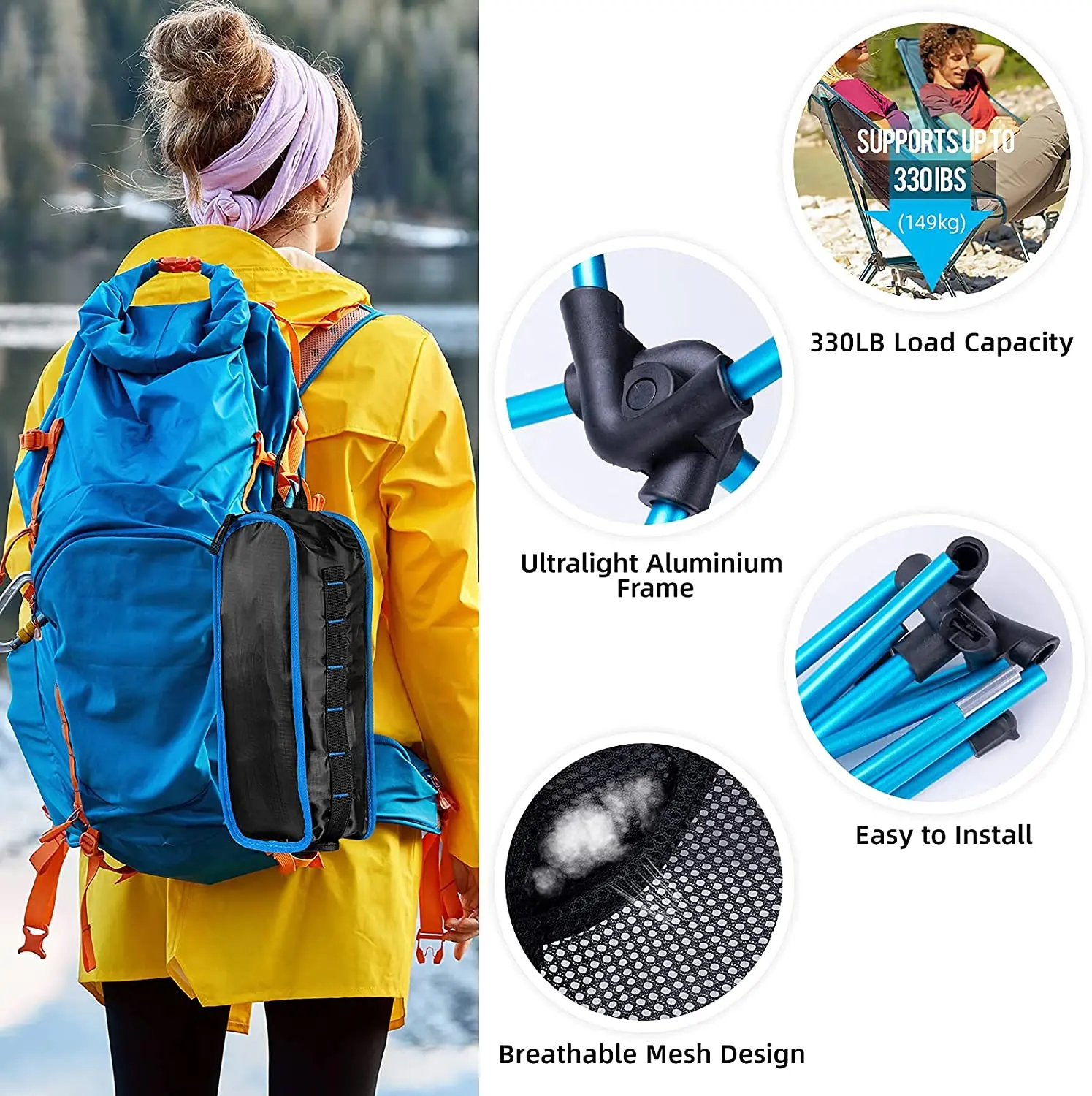 Сверхлегкий складной стул с высокой нагрузкой уличные Туристические и