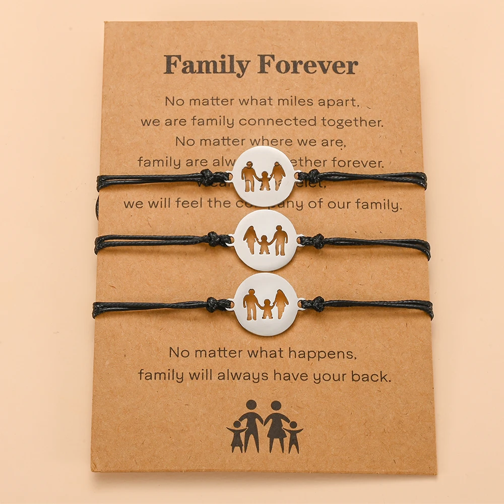 3 шт./компл. плетеный браслет ручной работы сделай сам из нержавеющей стали для