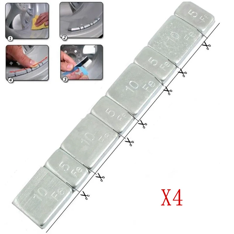 

4X60g Adhesive Car Motorbike Boat Wheel Tyre Tire Balance Weight Galvanized