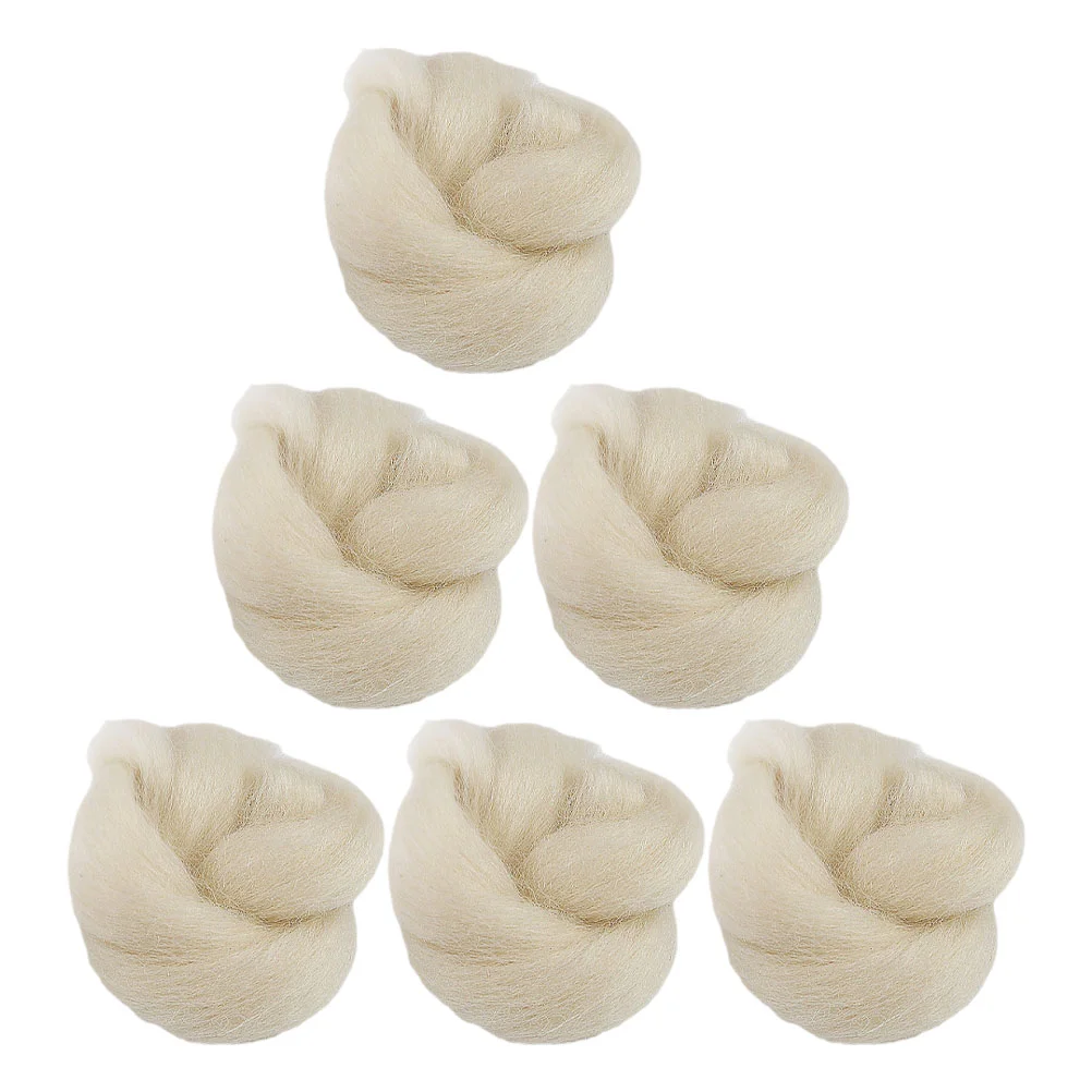 

6Pcs Lambs Wool for Toes Supple Toe Separator Sweat-absorbing Overlapping Toe Separator