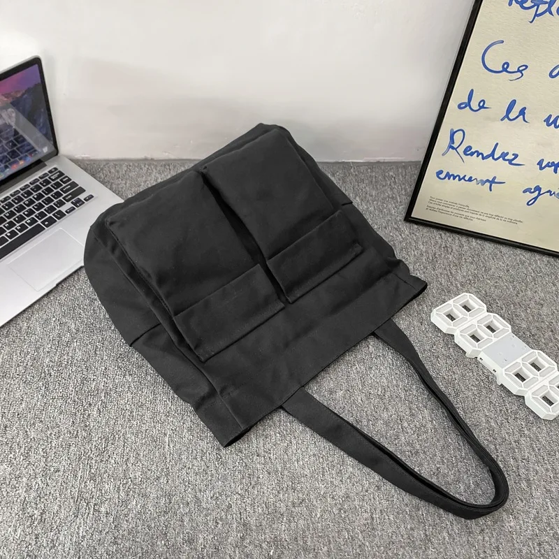 Large Capacity Canvas Shoulder Bags Solid Soft Denim Leisure Or Travel Bag for Women Fashion Fatchals Winter Package