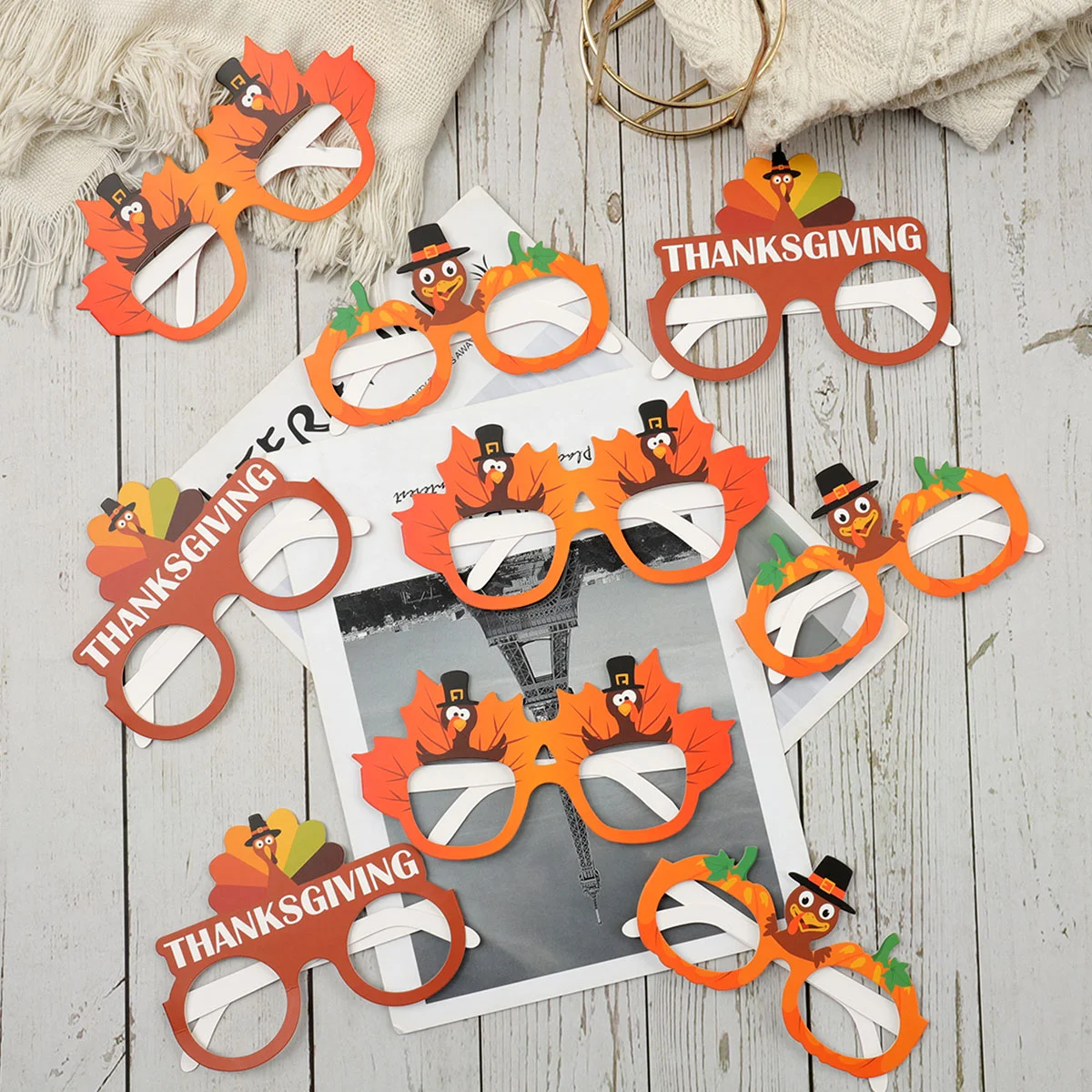 PRETYZOOM 9 шт. очки в Турции на День Благодарения креативные модные с героями