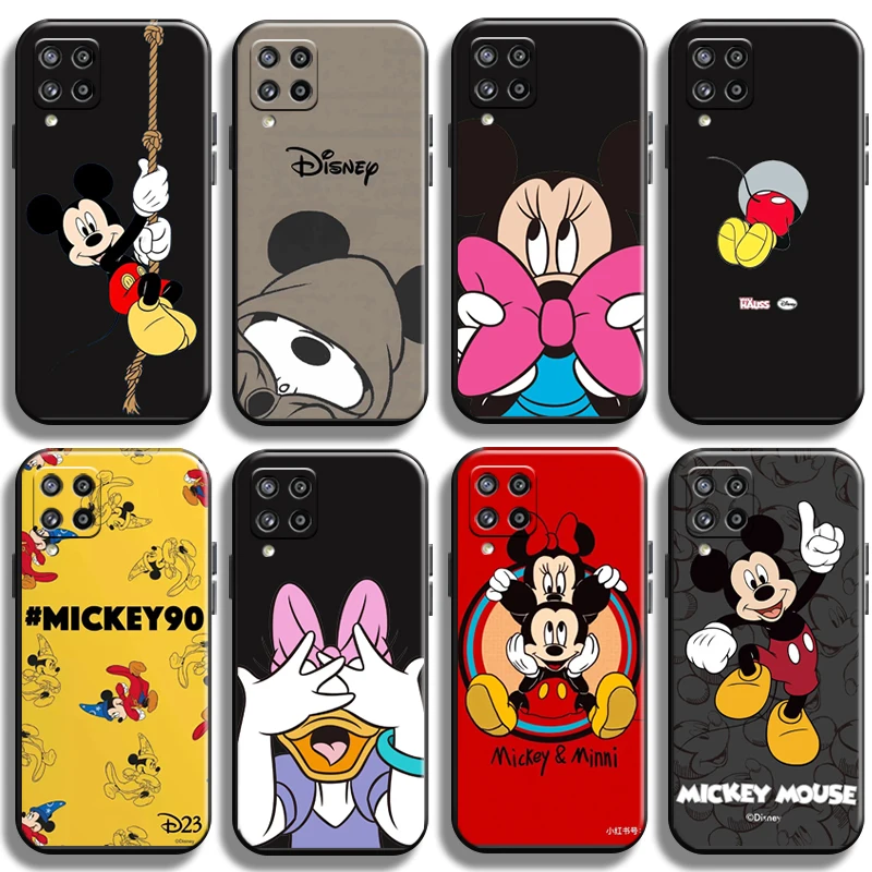 

Cute Cartoon Mickey Mouse Phone Case For Samsung Galaxy A22 A22 5G Shell Cases Funda Cover Carcasa TPU Back Black