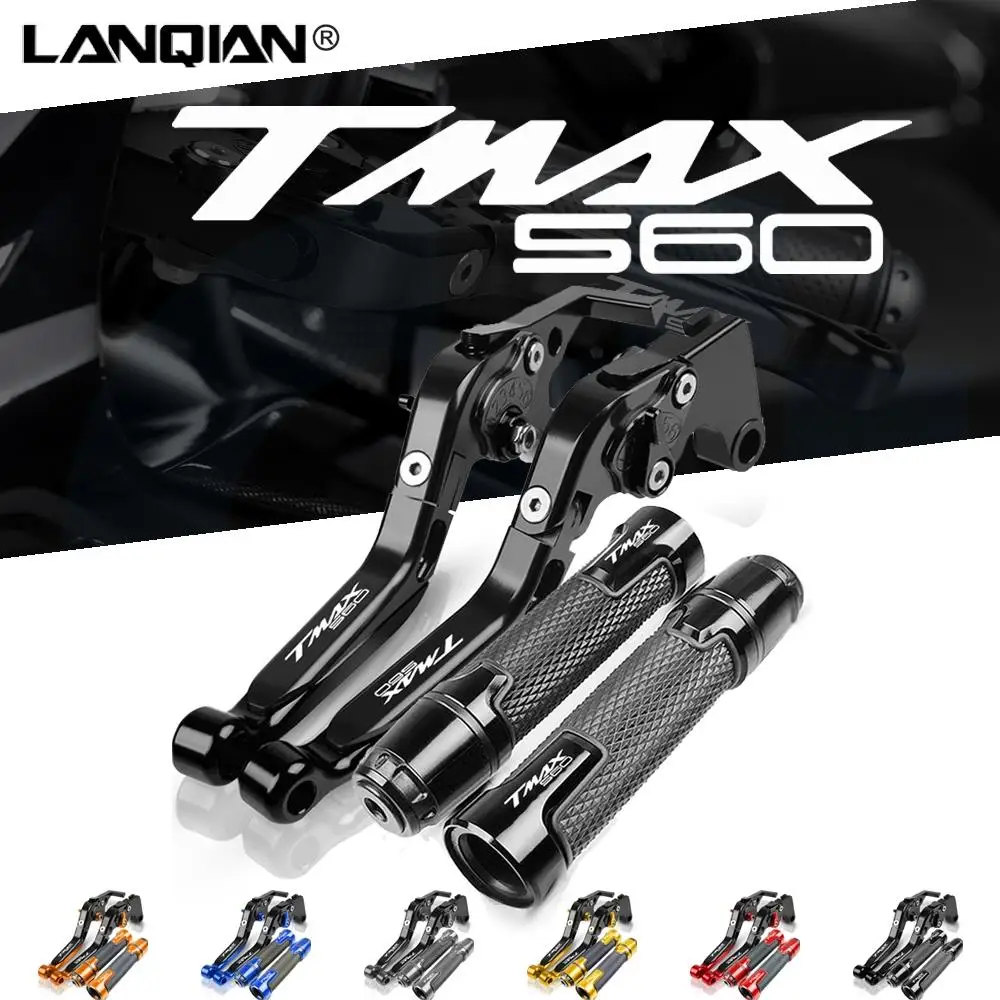 

For Yamaha TMAX560 Motorcycle CNC Brake Clutch Levers Handlebar Hand Grips Ends TMAX 560 T-MAX 560 2019 2020 2021 Accessories