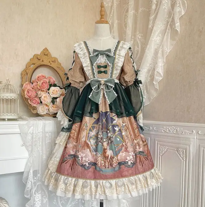 

Lolita Dress Op Lace Vintage Princess Dress Young Girls Spring