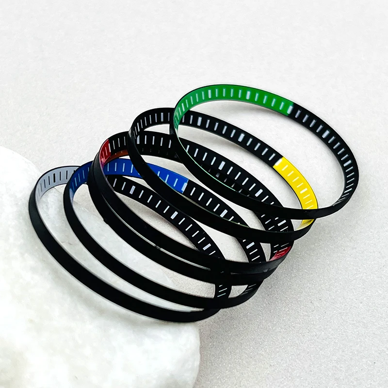 Mod 30.5mm Double Color Plastic Watch Chapter Rings Fits Seiko SRPD SKX007 SKX009 SKX011 Watch Cases Repair Tool Parts