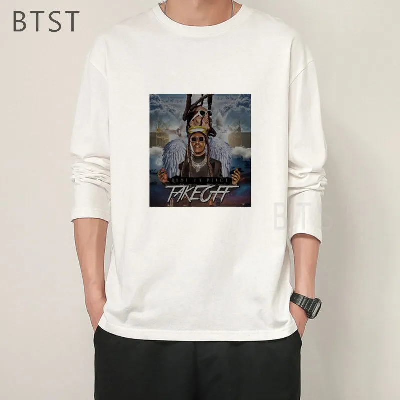 

Retro Takeoff Hip Hop Tee Shirt Graphic Print T-Shirt Men Women Cotton T Shirts Fashion Men's Clothes Streetwear Men Clothing